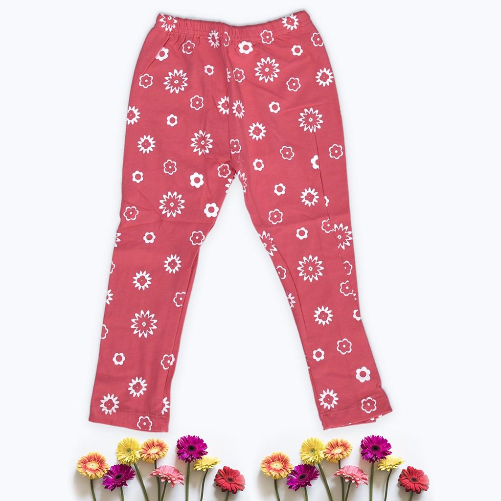 Bộ thun dài tay in hoa cho bé gái