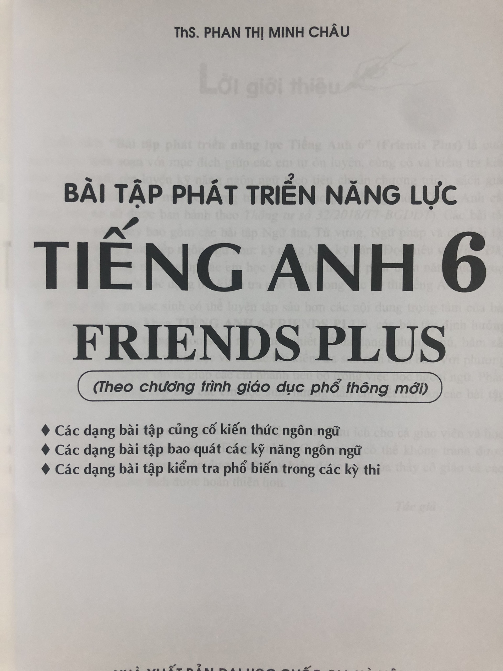 Bài Tập Phát Triển Năng Lực Tiếng Anh 6 (Dùng Kèm Friends Plus)