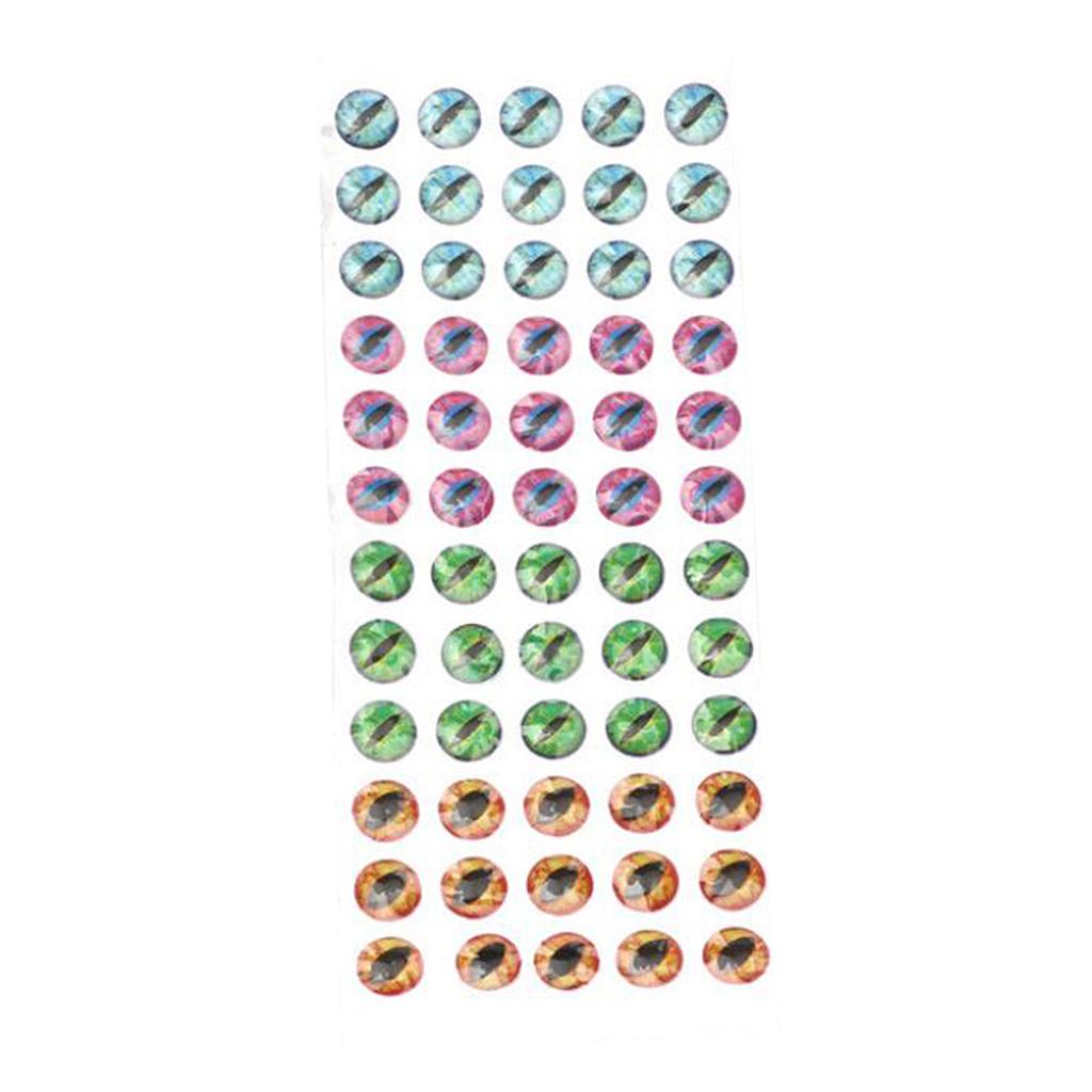 120x Self Adhesive 4D Holographic Lure Eyes DIY Fly Tying Material 6/8mm