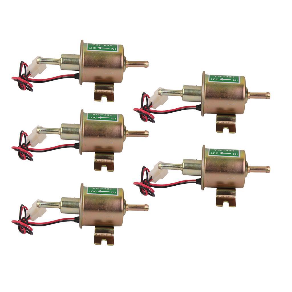 5 Pieces Universal 12V Fuel Pump HEP-02A Petrol Pump Diesel Pump Electrical Construction Machine