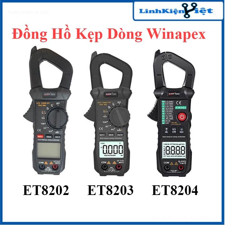 Đồng hồ kẹp dòng Winapex ET8202/ET8203/ET8204 kìm kẹp dòng kỹ thuật số màn hình LCD đo điện vạn năng