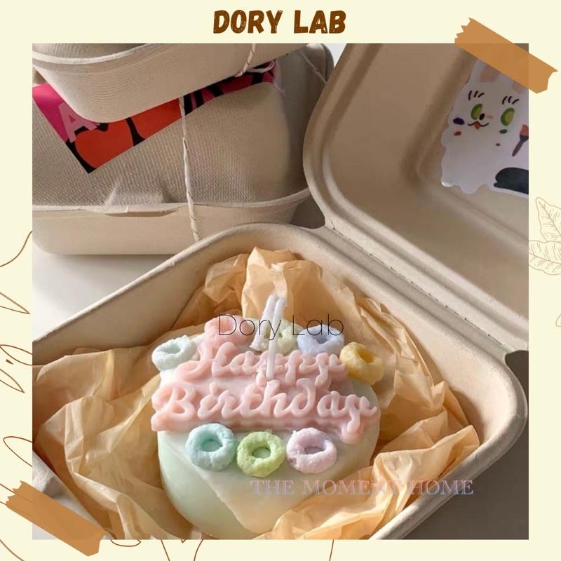 Nến Thơm Bánh Sinh Nhật Happy Birthday Mix Kẹo Vòng Nhiều Màu Sắc - Dory Lab