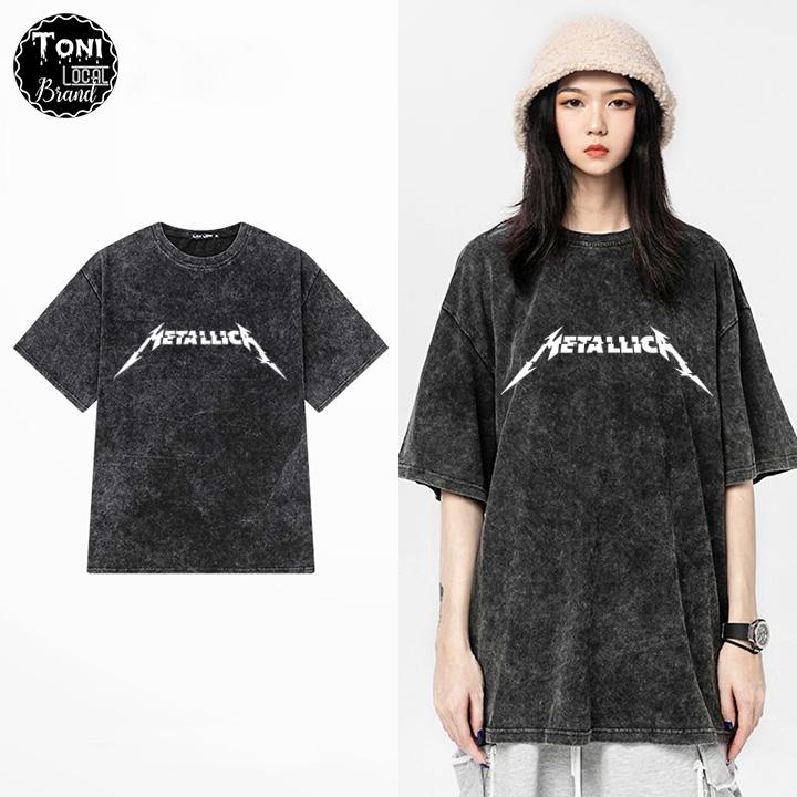 Áo Thun Tay Lỡ Local Brand METALLICK Cotton 100 form rộng nam nữ Unisex (AT2500L - Full Box - Kèm Video Ảnh Thật)