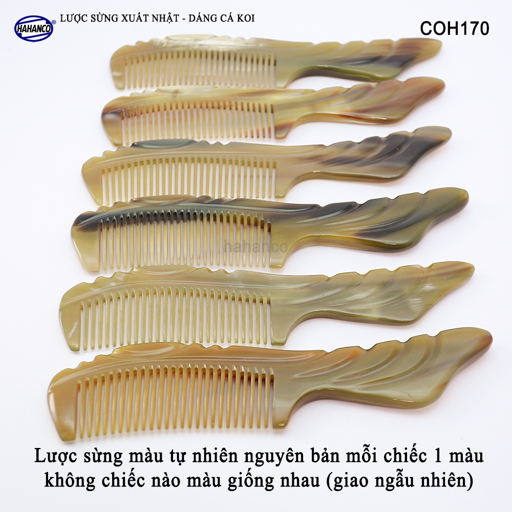 Lược sừng xuất Nhật COH170 - Lược đuôi cá Koi đẹp mềm mại ️- Chăm sóc tóc