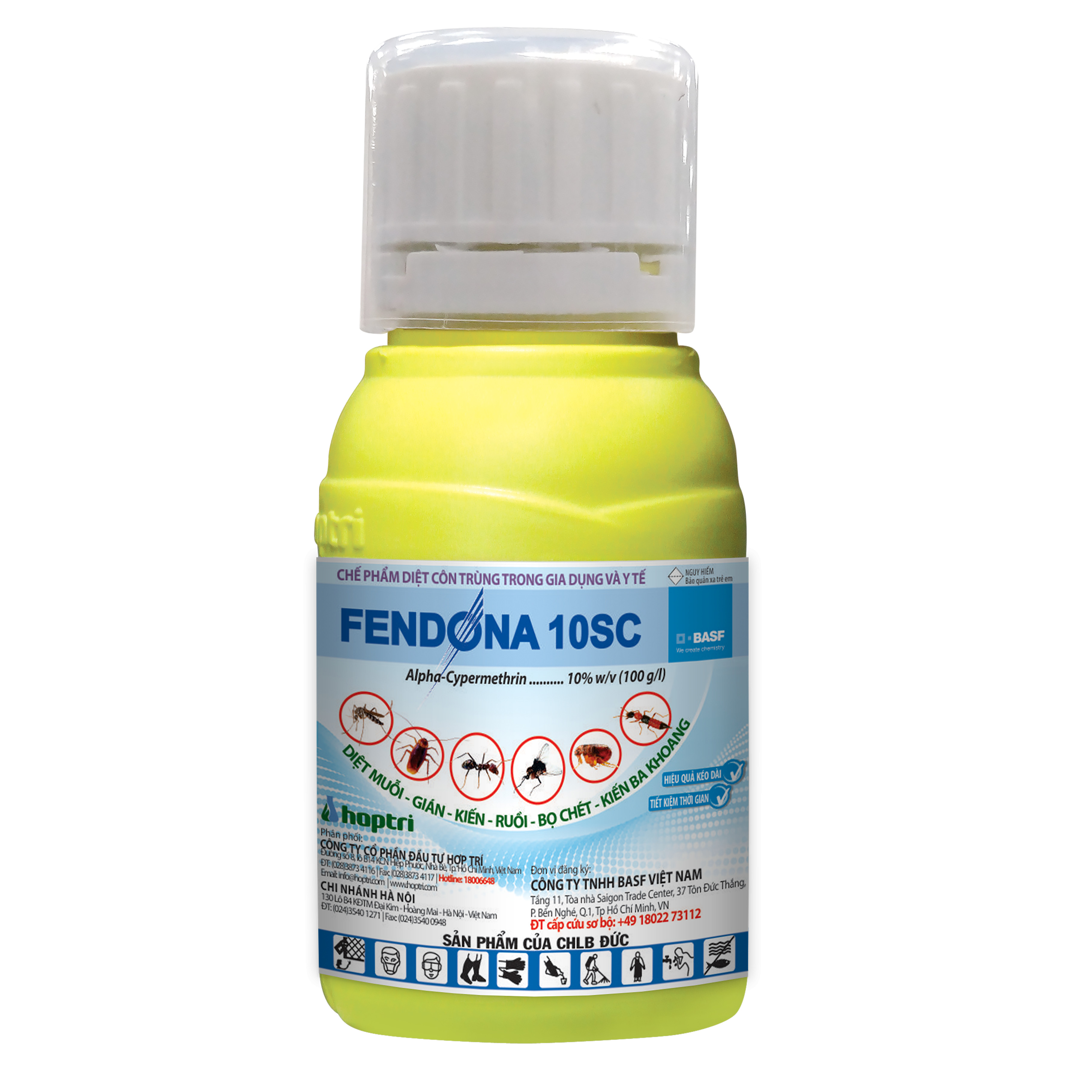 Thuốc diệt muỗi, gián, kiến, ruồi, bọ chét, kiến ba khoang Fendona 10SC 50 ml x 1 chai KHÔNG MÙI