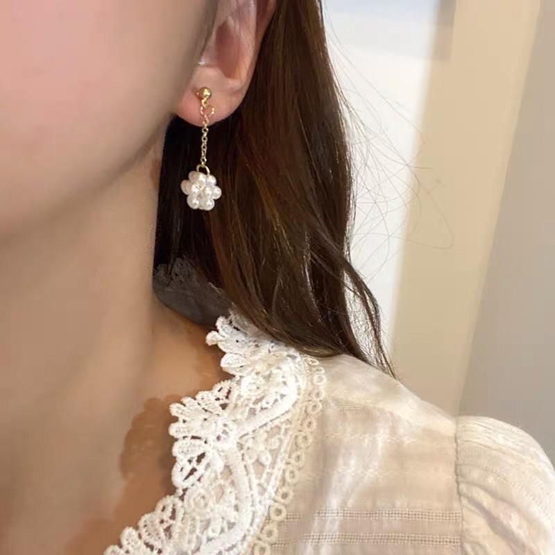 Khuyên tai ngọc trai nhân tạo tiểu thư