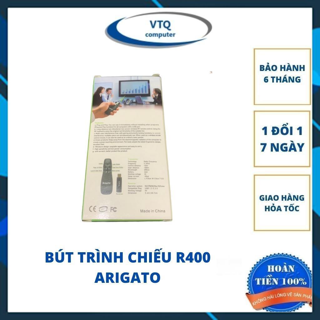 Bút trình chiếu R400,Bút thuyết trình chỉ laser điều khiển từ xa R400 2.4Ghz (có bao da) dùng khi th110uyết trình