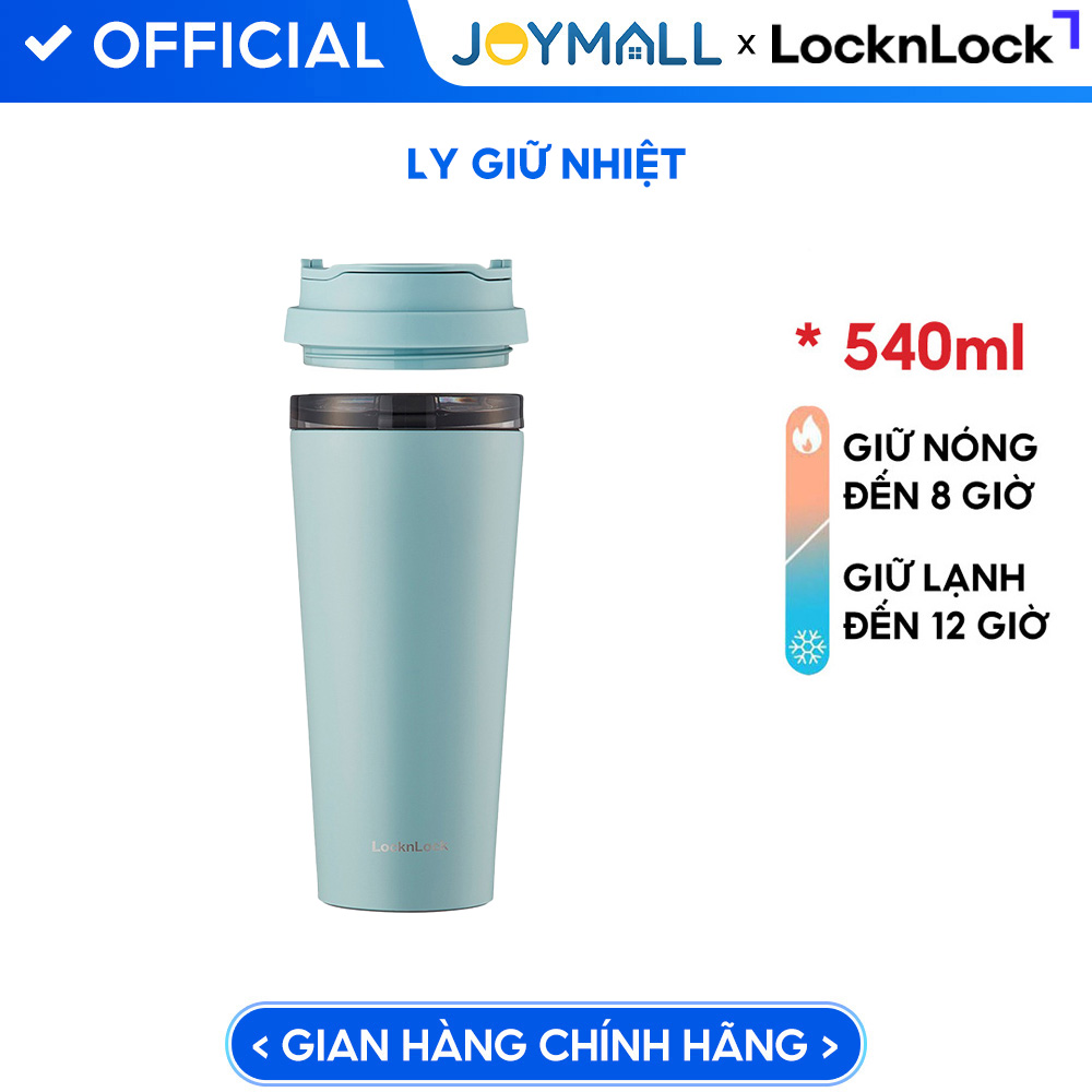 Bình giữ nhiệt LocknLock có 2 nắp thay thế New Clip Tumbler 540ml LHC4279 – Xanh da trời