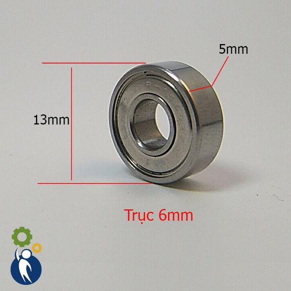 Bộ 2 cái Vòng Bi Trục 6mm kích thước 6x13x5mm