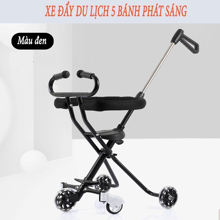 Xe đẩy du lịch cho bé, xe 5 bánh gấp gọn