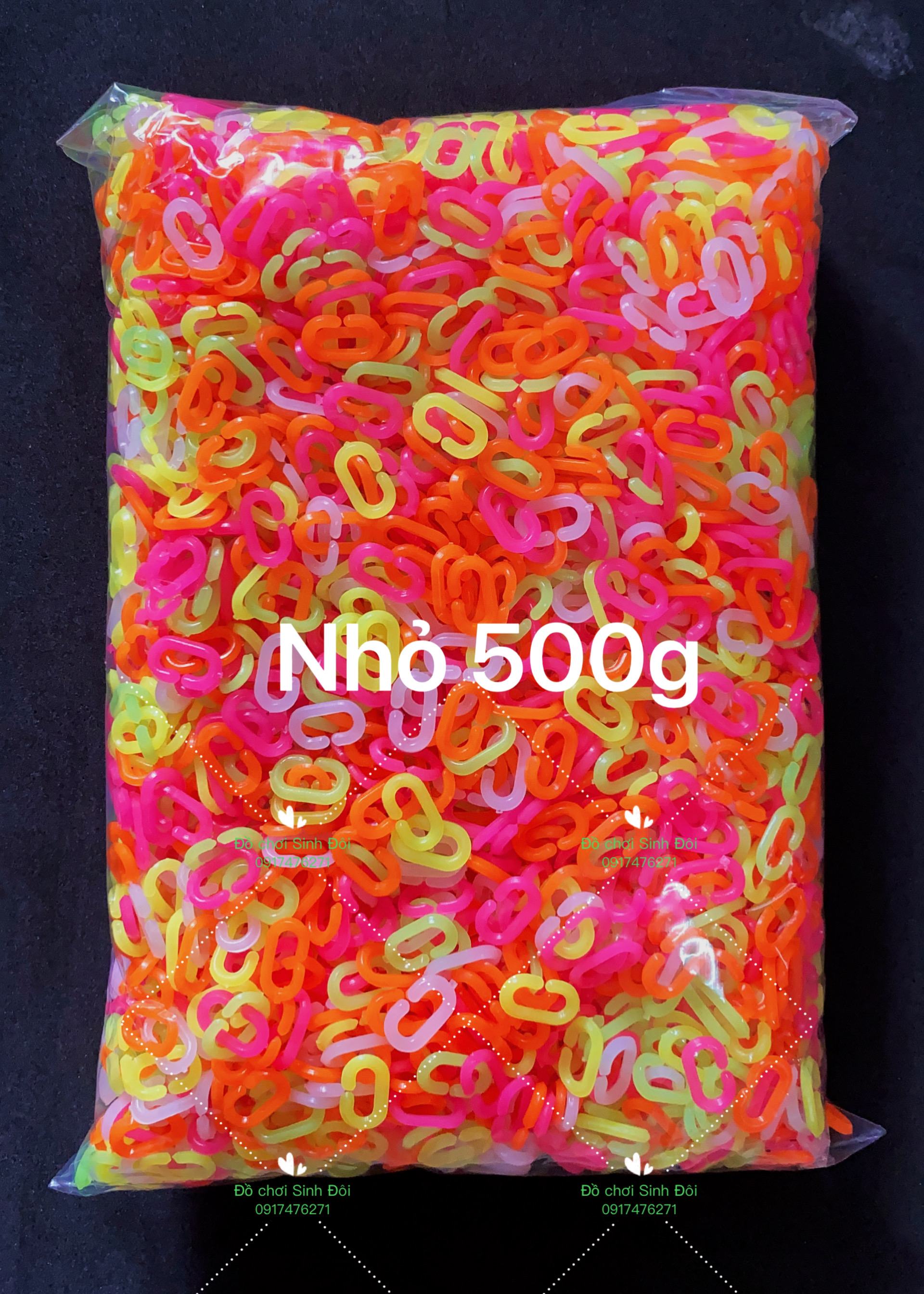 500g nút chữ C nhỏ - đồ chơi lắp ráp dây xích nhỏ - làm dây đeo khẩu trang cho bé