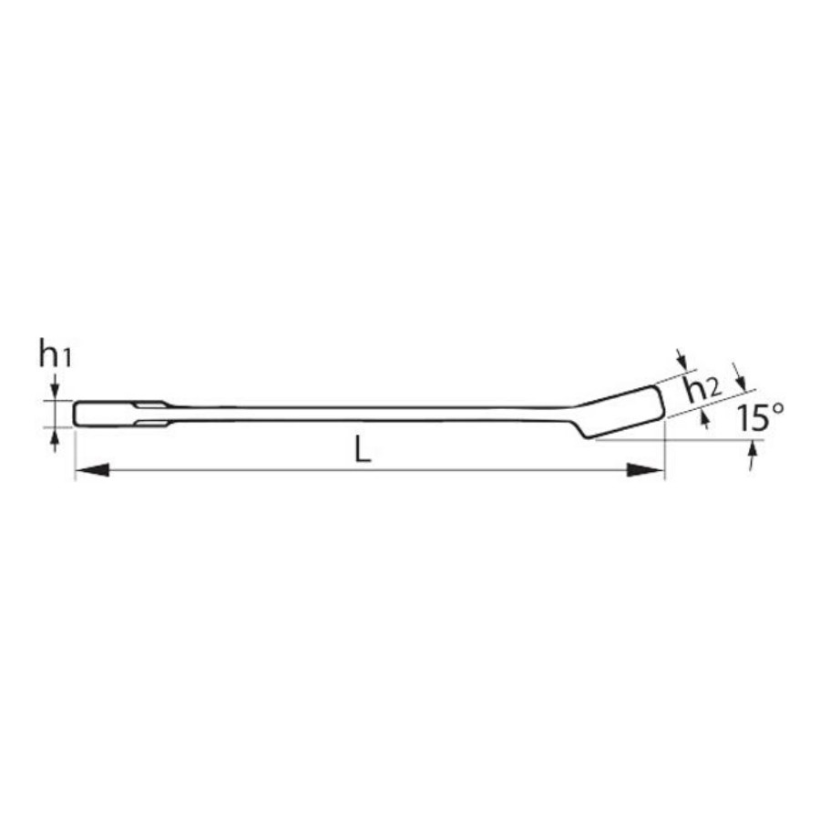 Cờ lê vòng miệng 8mm Holex 613950 8