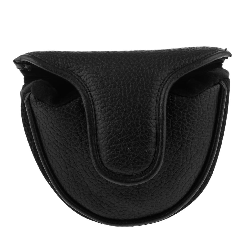 2xSoft Comfortable PU Golf Mallet Head Cover Club Protector Putter Cover Black