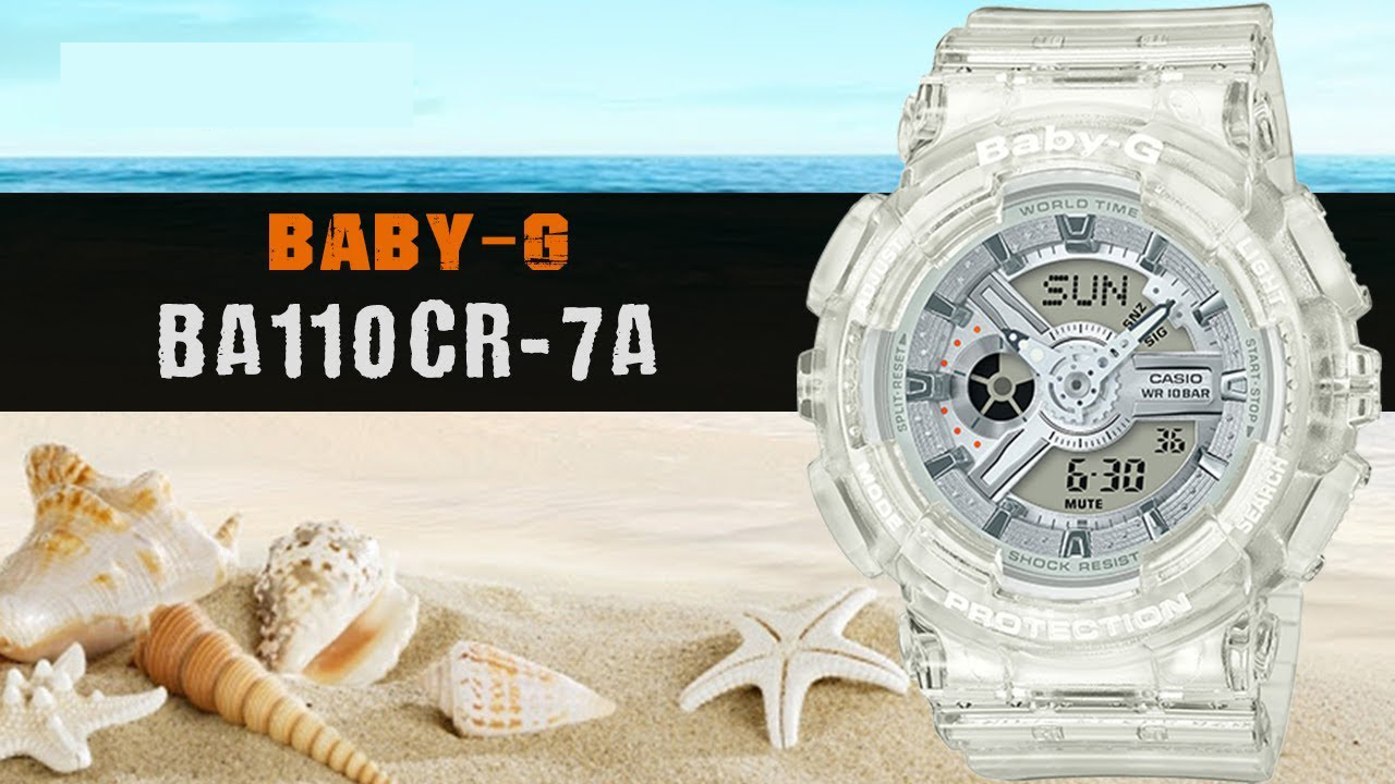 Đồng Hồ Nữ Casio Baby G BA-110CR-7ADR Dây Nhựa Màu Trắng