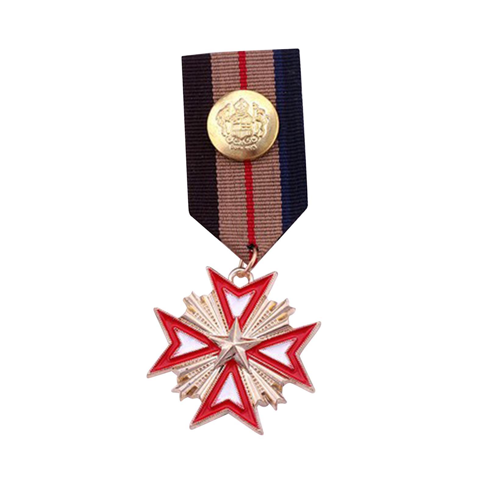 Striped Fabric Badge Medal Fashion Brooch Pin for Shirt Women Men 2x