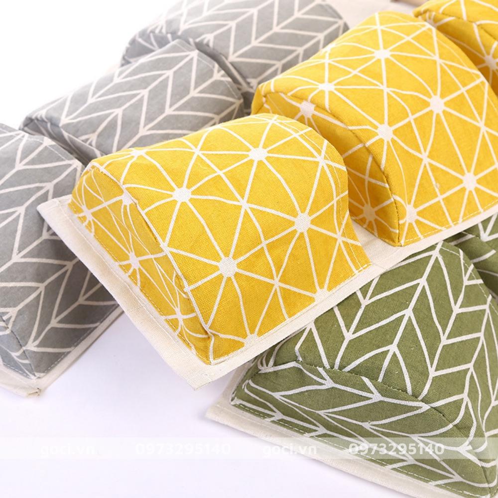 Túi vải đựng đồ treo tường 3 tầng nhiều ngăn cotton đa năng