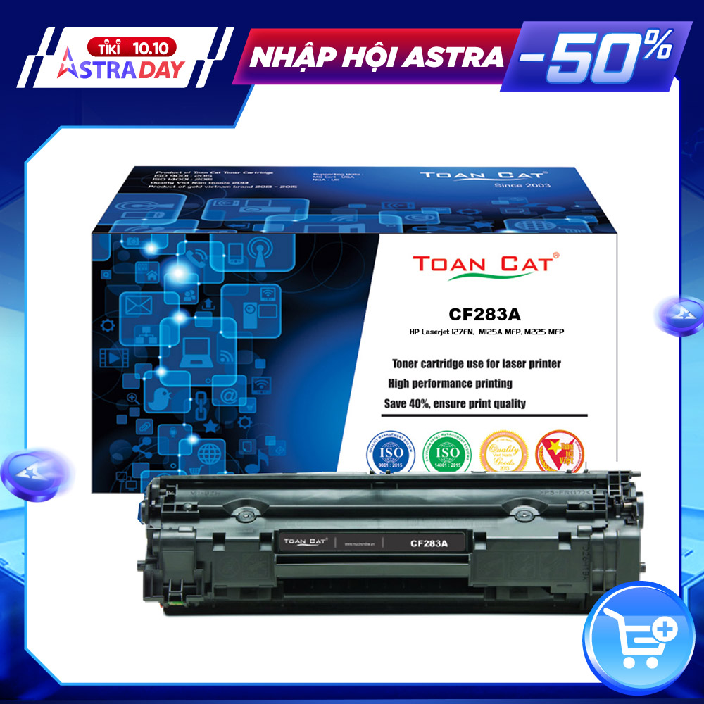 Hộp mực in Toàn Cát - CF283A dùng cho máy in HP Laserjet 127FN, M125A MFP, M225 MFP - HÀNG CHÍNH HÃNG