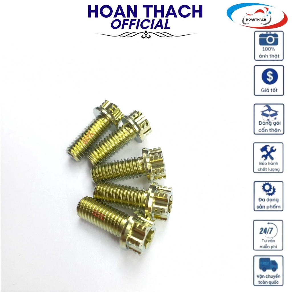 Ốc 8L15 Titan Vàng Đầu Salaya dùng cho nhiều dòng xe  SP017504 (giá 1 con)