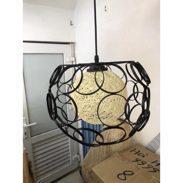 Đèn thả lồng sắt fi 30cm 5w cho bàn ăn, phòng khách... DT