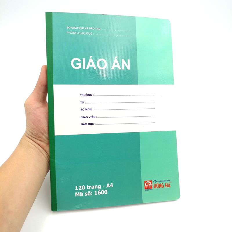 Sổ Giáo Án Hồng Hà 120 Trang A4 1600 - Màu Xanh Lá