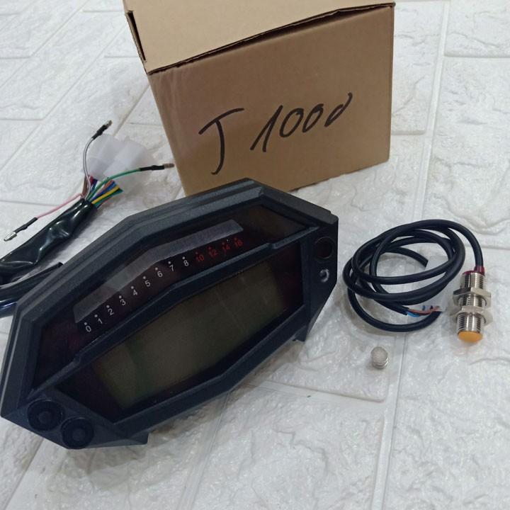 Đồng hồ điện tử xe máy T1000 gắn các loại xe máy có mắt đọc -TKAs.638