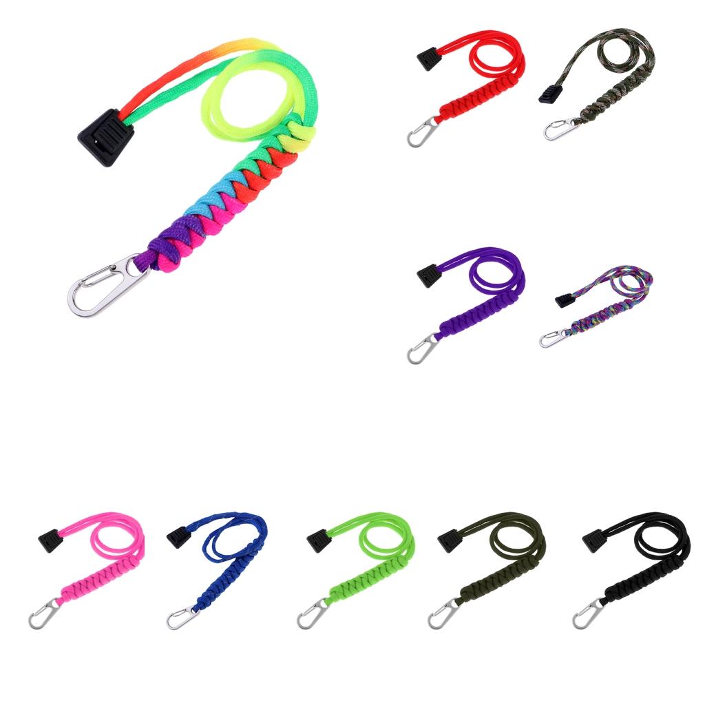 Outdoor Survival Kit Paracord Key Chain Rope Cord Lanyard Hanging String with Buckle Hook