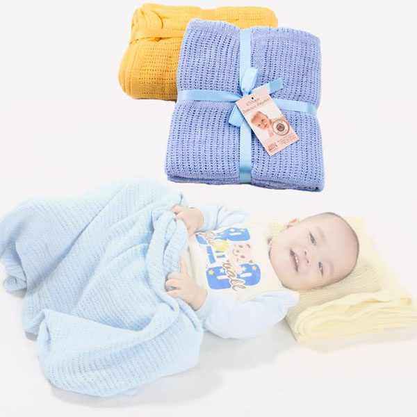 Chăn lưới chống ngạt cao cấp cho bé - Tặng kèm 01 mũ và 01 bộ bao tay chân sơ sinh cho bé