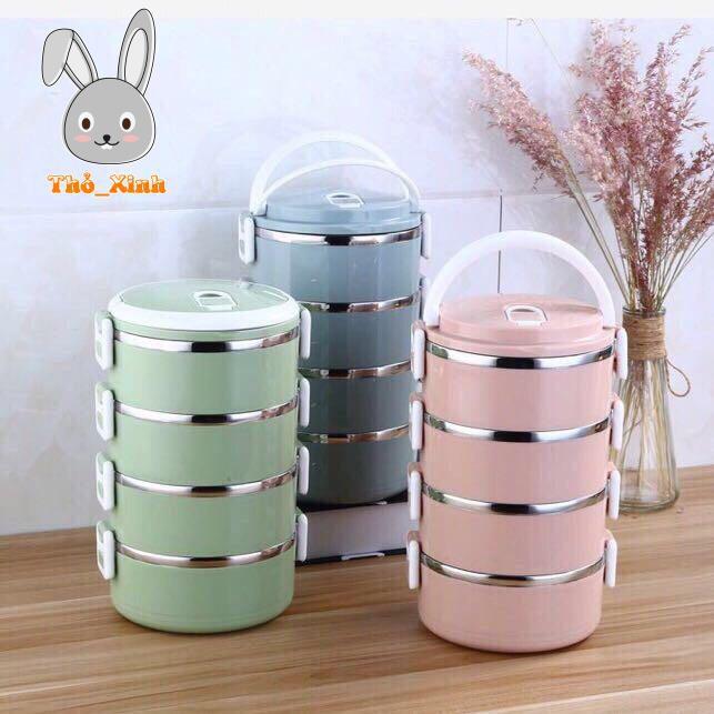 CẶP LỒNG CƠM GIỮ NHIỆT 4 TẦNG CAO CẤP, HỘP ĐỰNG THỨC ĂN GIỮ NÓNG CAO CẤP