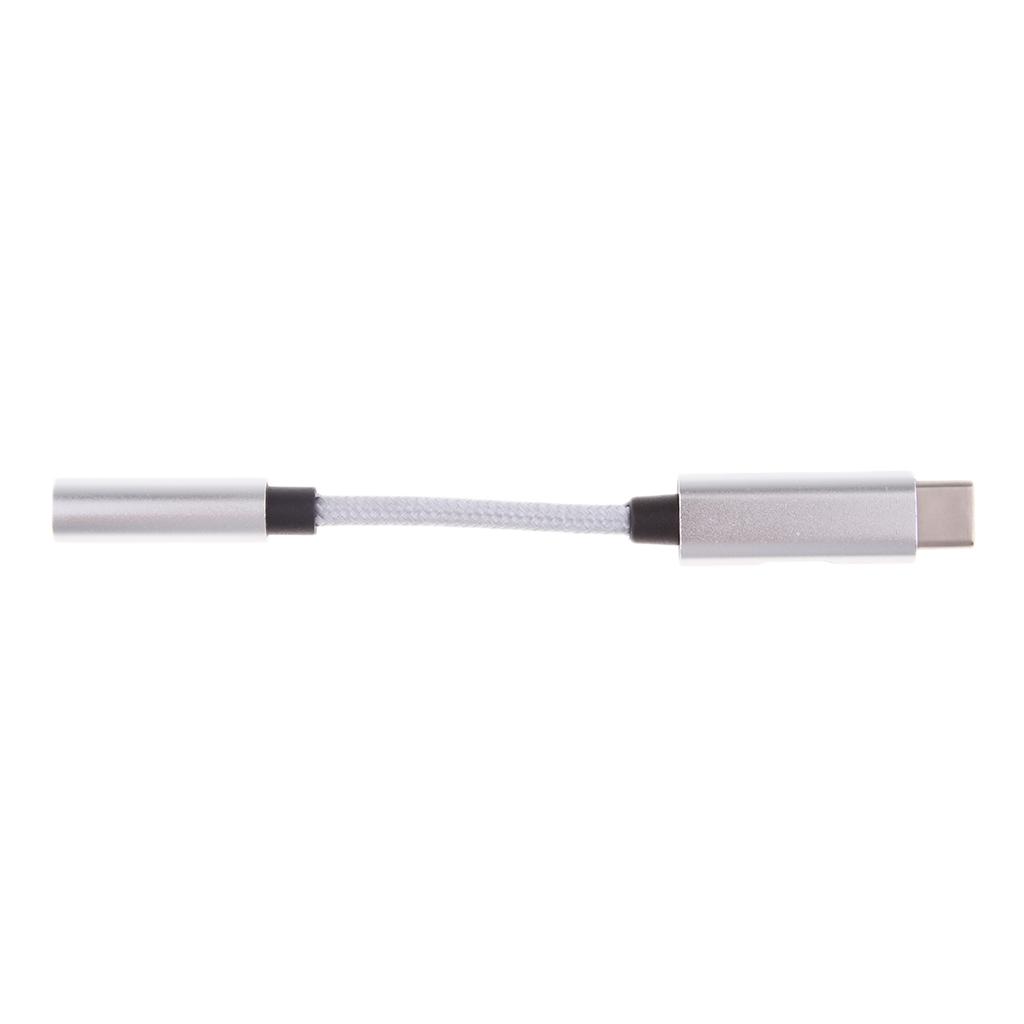 2 in 1 USB Type C Cable Fast Charge to 3.5mm Audio Headphone Adapter Converter Supports Audio and Charging for Motorola MotoZ, Letv