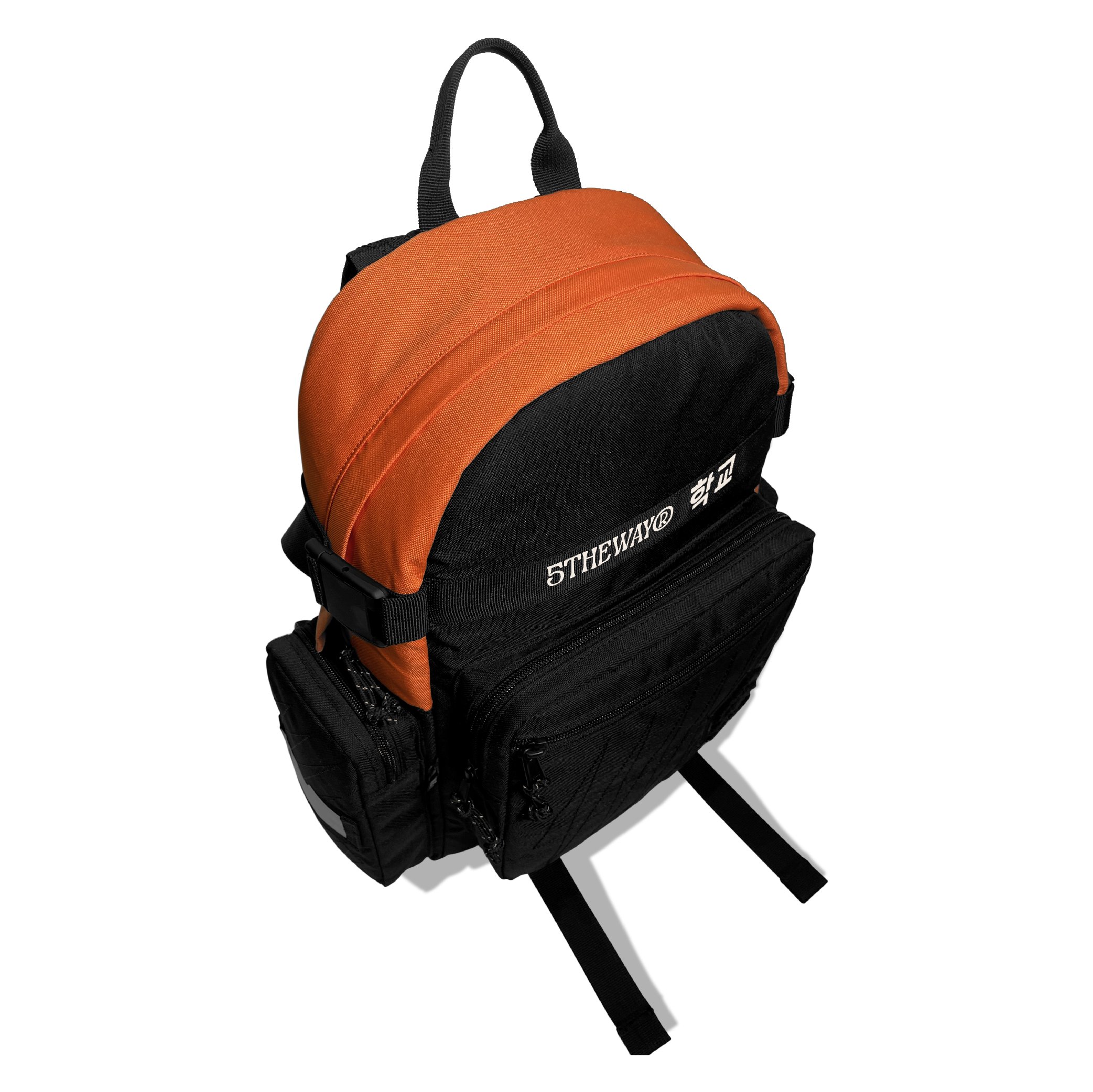 5THEWAY 학교 'SIGNATURE' EDITION ROCKET BACKPACK - BLACK/ORANGGE