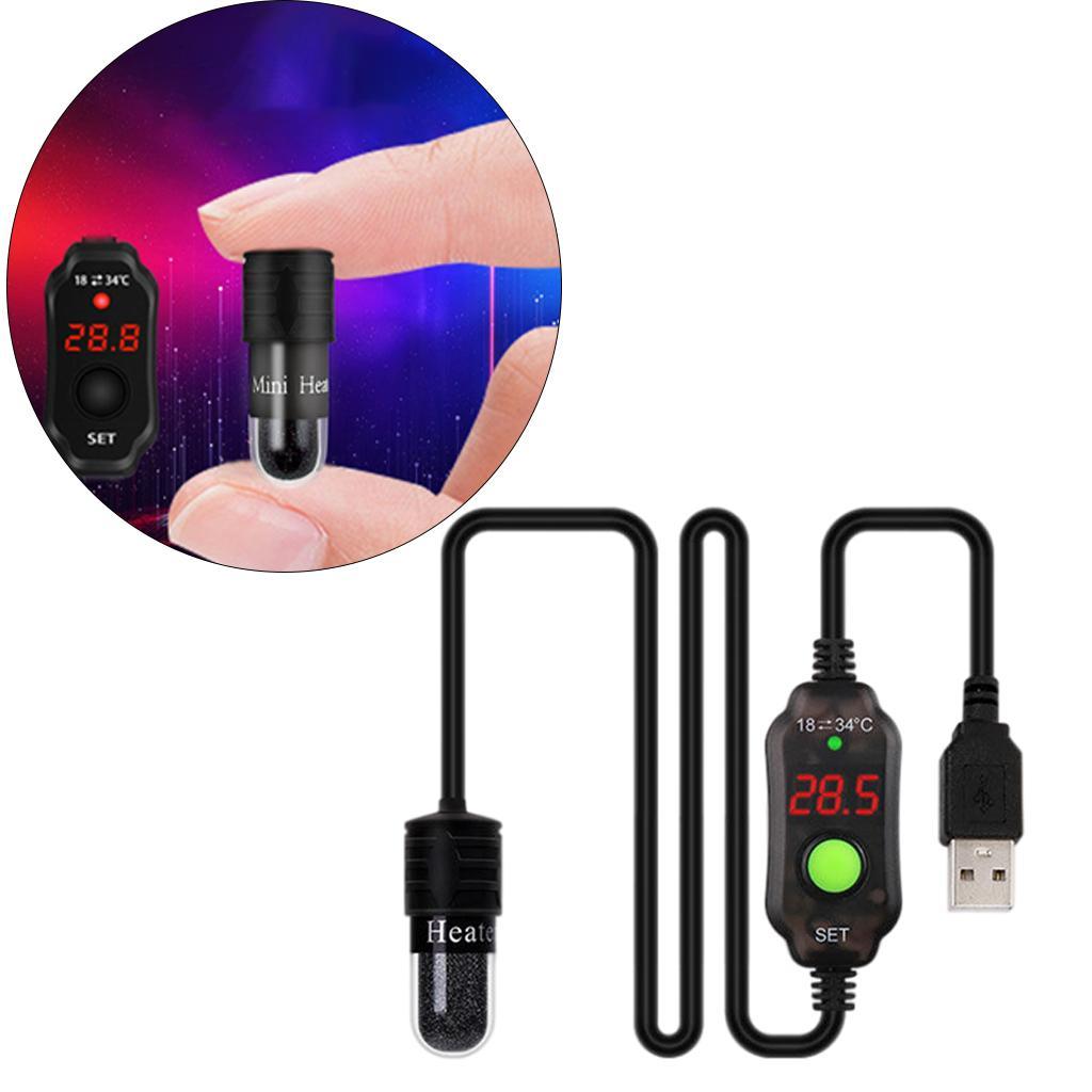 3pcs Mini Aquarium Fish Tank Heater Heating Rod Submersible Thermostat Heater