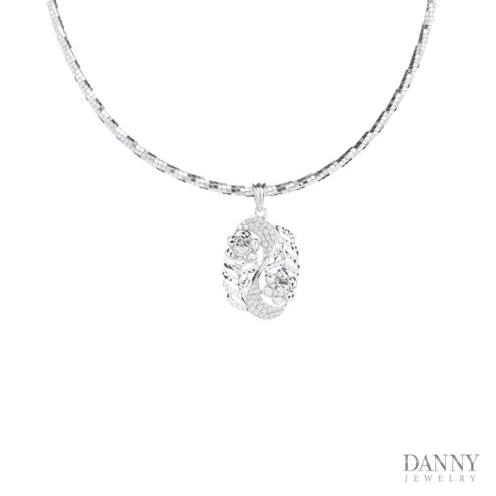 Mặt Dây Chuyền Nữ Bạc 925 Danny Jewelry Xi Bạch Kim DI4GZ019