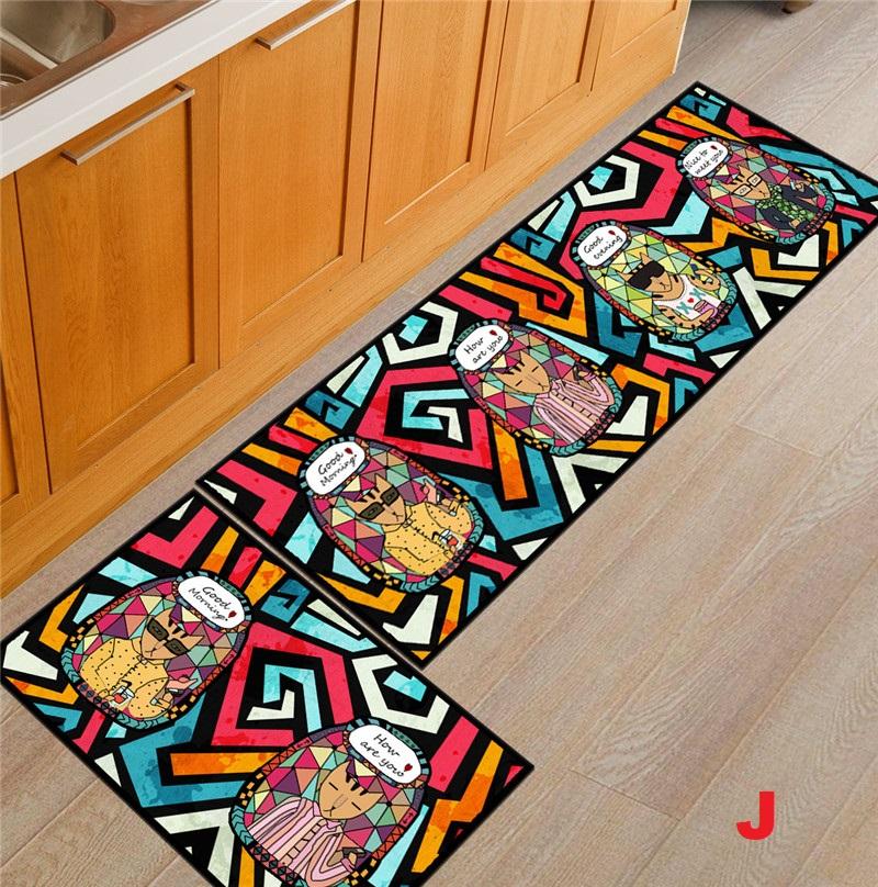 Bộ 2 Thảm Chùi Chân Chống Trượt 6 Kiểu Kích Thước 40x60 + 40x120cm
