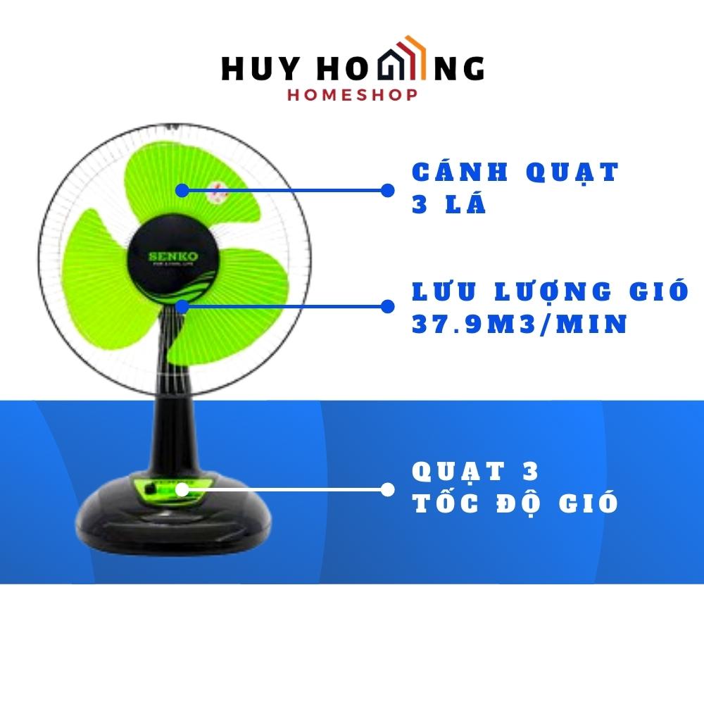 Quạt bàn Senko BX1212 Lồng mạ crom ( Màu ngẫu nhiên) - Hàng chính hãng