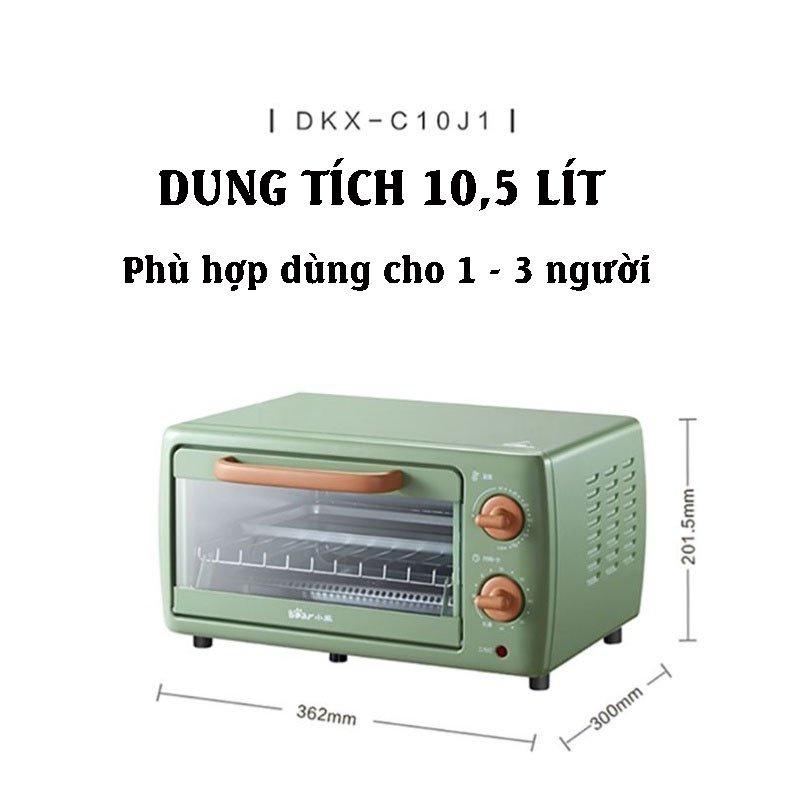 Lò nướng mini BEAR LB410212 10.5 L công suất 700W phù hợp với gia đình nhỏ- BH 12 tháng