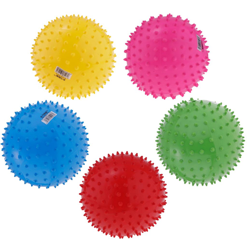 9 Inch Kids Knobby Bouncy Ball Spiky Sensory Ball for Yoga Massage