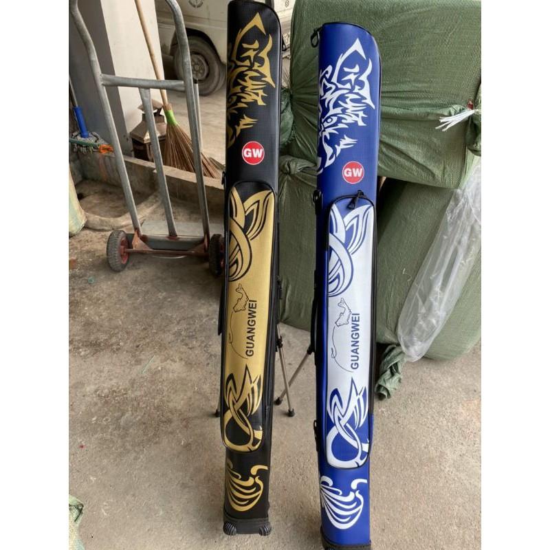 Bao đựng cần cứng có chân dài 1m25, 2 ngăn chính, 1 phụ