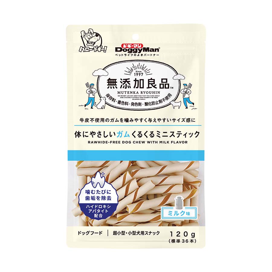 Que gặm hương sữa mini không chất bảo quản - DoggyMan 36 que ( 120gr ) - Set 6 Túi - thương hiệu số 1 Nhật Bản