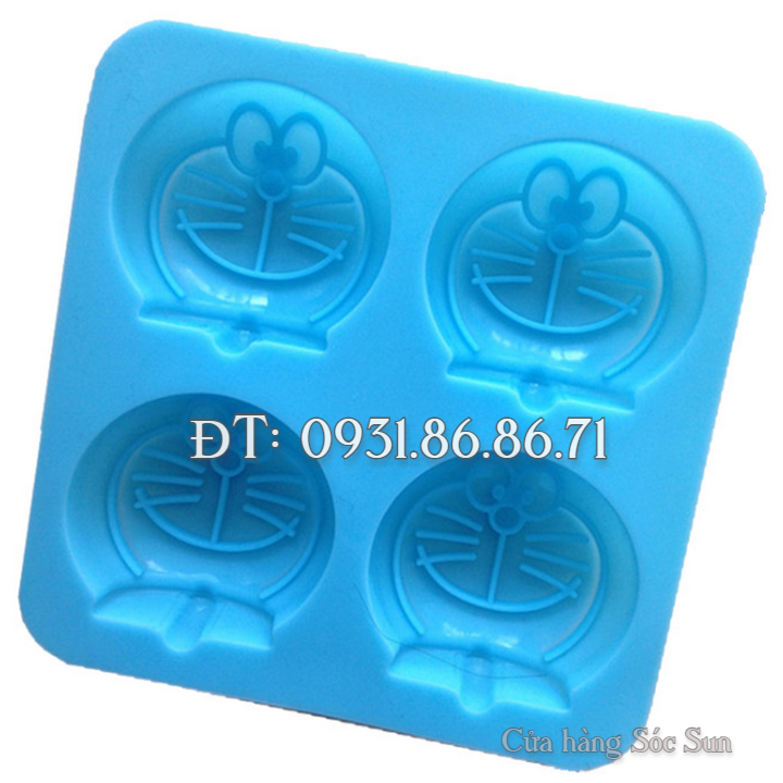 Khuôn silicon 4 hình Doremon – Mã số 1373