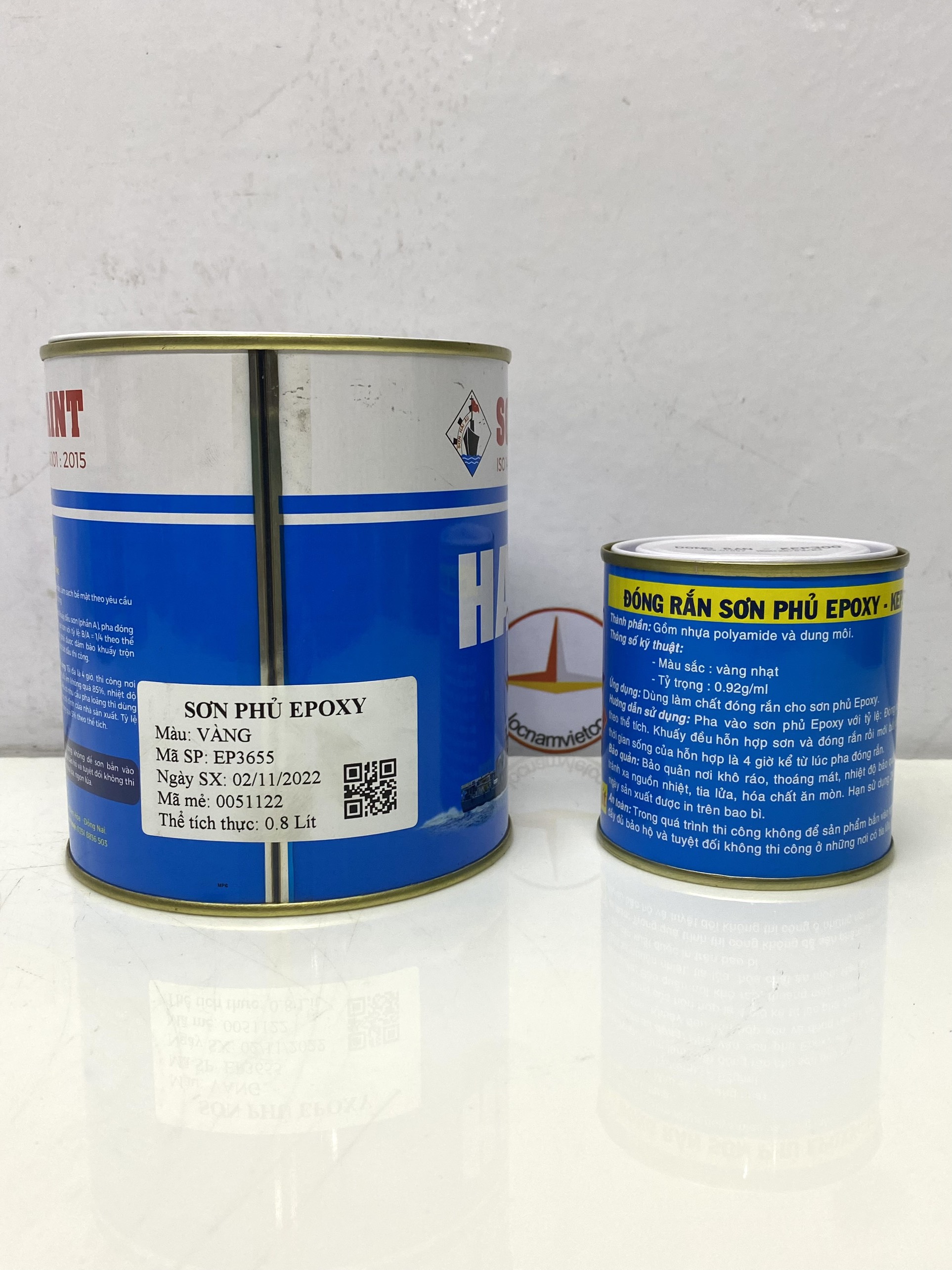 Sơn Epoxy Hải Âu màu vàng EP655 1L/Bộ