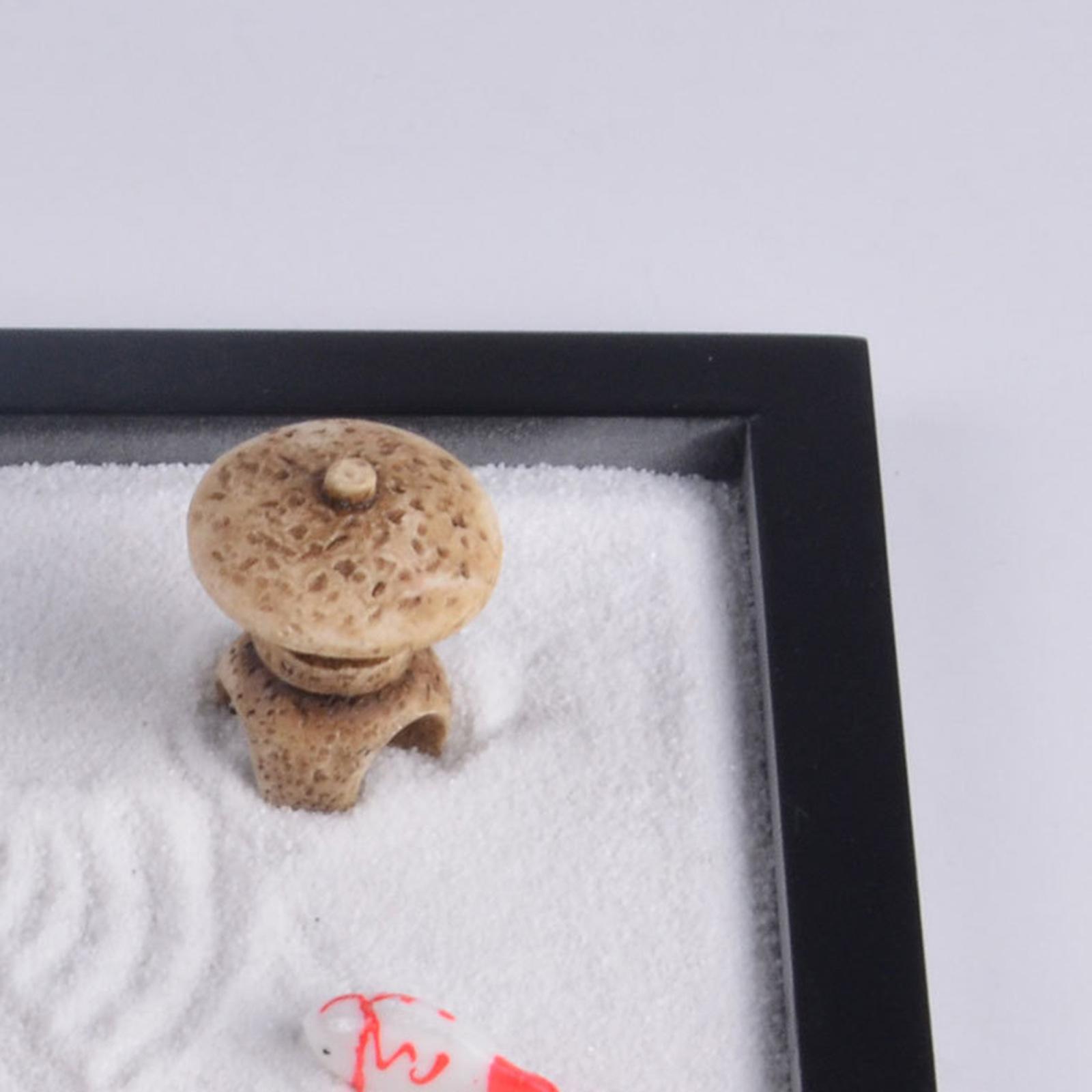 Japanese Zen Garden Kit for Desk Office Table Mini Zen Sand Garden Kit for Meditation