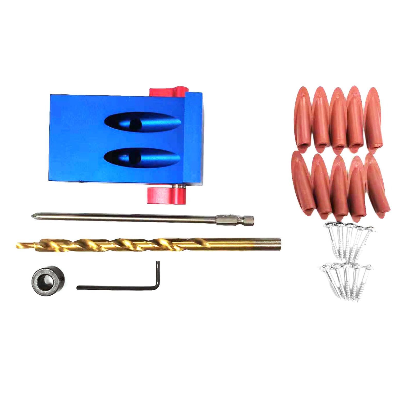 Pocket Hole Jig Kit System Wood Working Joinery Tool Set with Step Drill Bit Mini