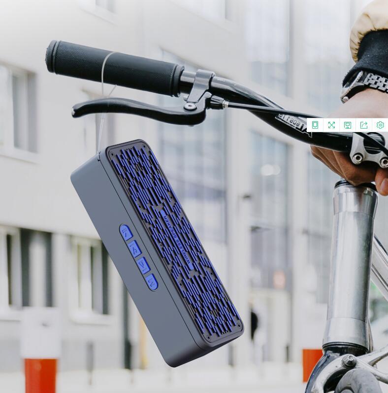 Loa Bluetooth di động, loa ngoài trời không dây của TWS Bluetooth 5.0 với loa siêu trầm âm thanh nổi 3D, pin 2000 mAh tích hợp Color: blue