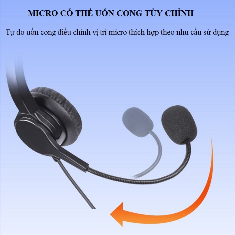 Tai Nghe Tổng Đài MD-29 (Micro linh hoạt điều chỉnh 360 độ - âm thanh tự nhiên chân thực)