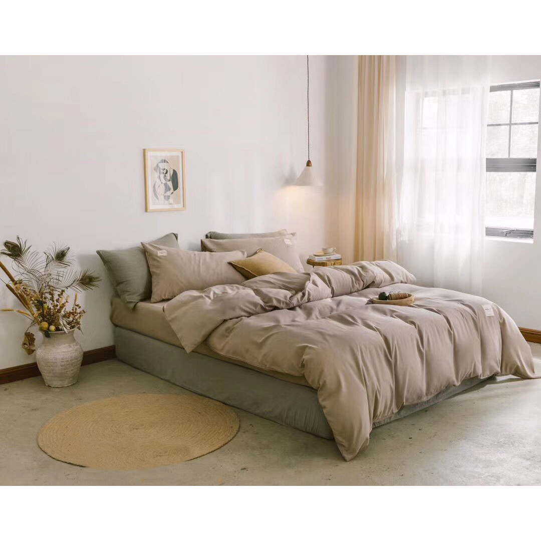 Bộ 4 món chăn ga gối cotton Tici cao cấp TC45 hàng đẹp