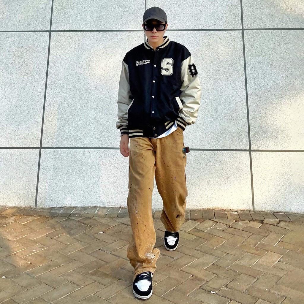 Áo Khoác Bomber Bóng Chày - Áo Khoác Dù 2 Lớp Nam Nữ Unisex SEVENZIA Form Rộng Ulzzang, Áo Khoác Dù Sevenzia Bomber Unisex Nam Nữ Unisex, Áo Khoác Bomber Jacket Dù 2 Lớp Form Rộng Phối Chữ Nam Nữ Ullzang Unisex