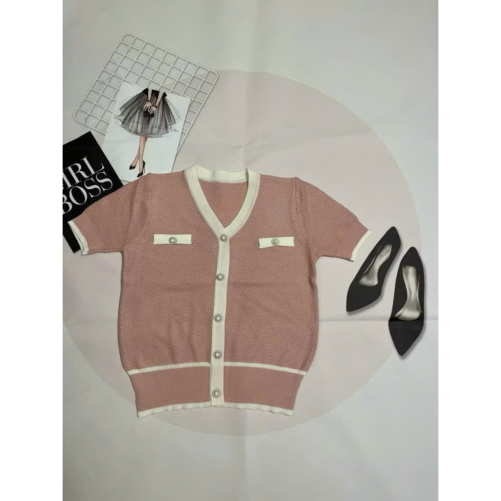 Áo len mongtoghi,áo len dệt kim nữ hàng thanh lý họa tiết dễ thương size 58-63,65kg