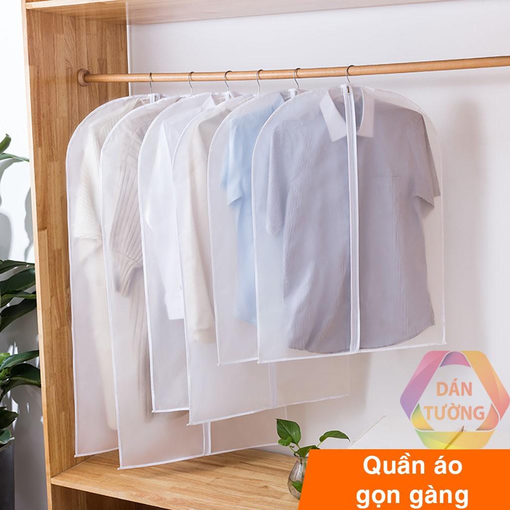 Túi bọc quần áo treo tủ chống bụi , túi bọc trùm quần áo loại dày, có khóa, chống thấm