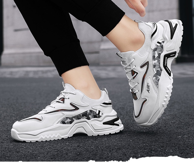 GiàyThể Thao  Nam Sneaker dã ngoại dạo phố đế cao 5cm tăng chiều cao(2 mầu)k12