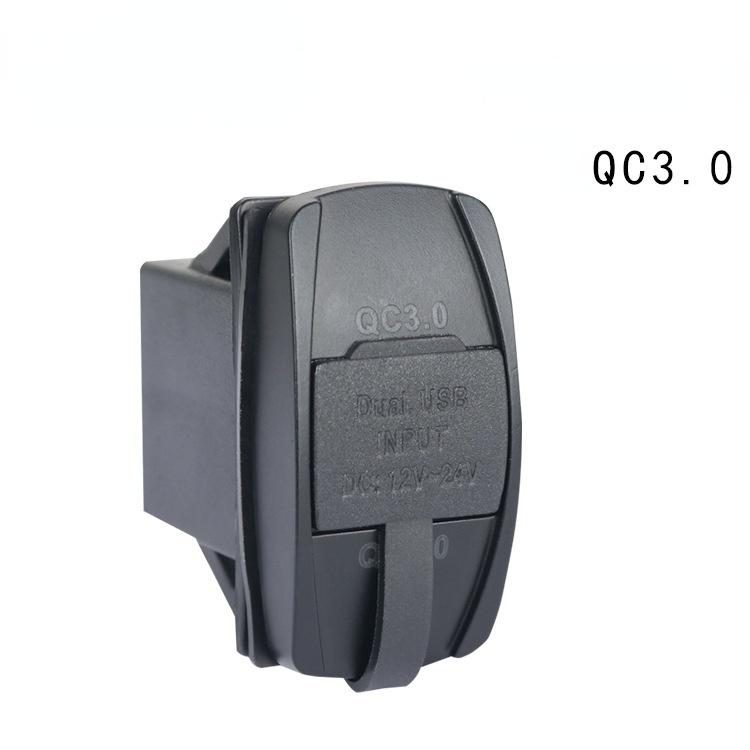 Tẩu Sạc Nhanh Qc3.0 Hai Cổng USB QC 12-24V Tích Hợp Đèn LED 5V Cho Xe Hơi
